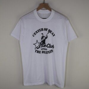 Vintage The Beatles Star-Club Hamburg Center of Beat T-Shirt White Medium